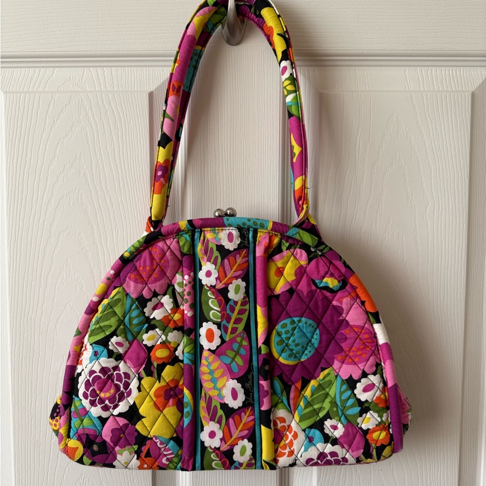Floral Vera Bradley kiss lock shoulder bag